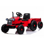 Elektrický traktor s vlečkou na diaľkové ovládanie 2,4G červená